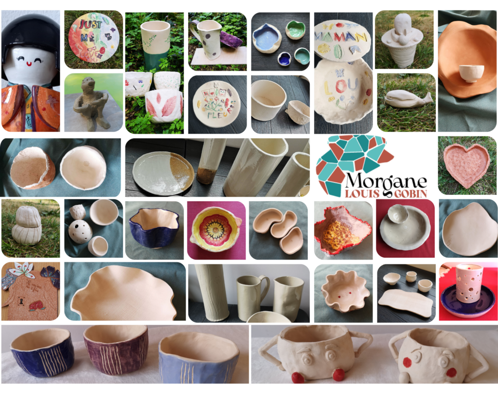 Créations stagiaires modelage Atelier Morgane Louis-Gobin